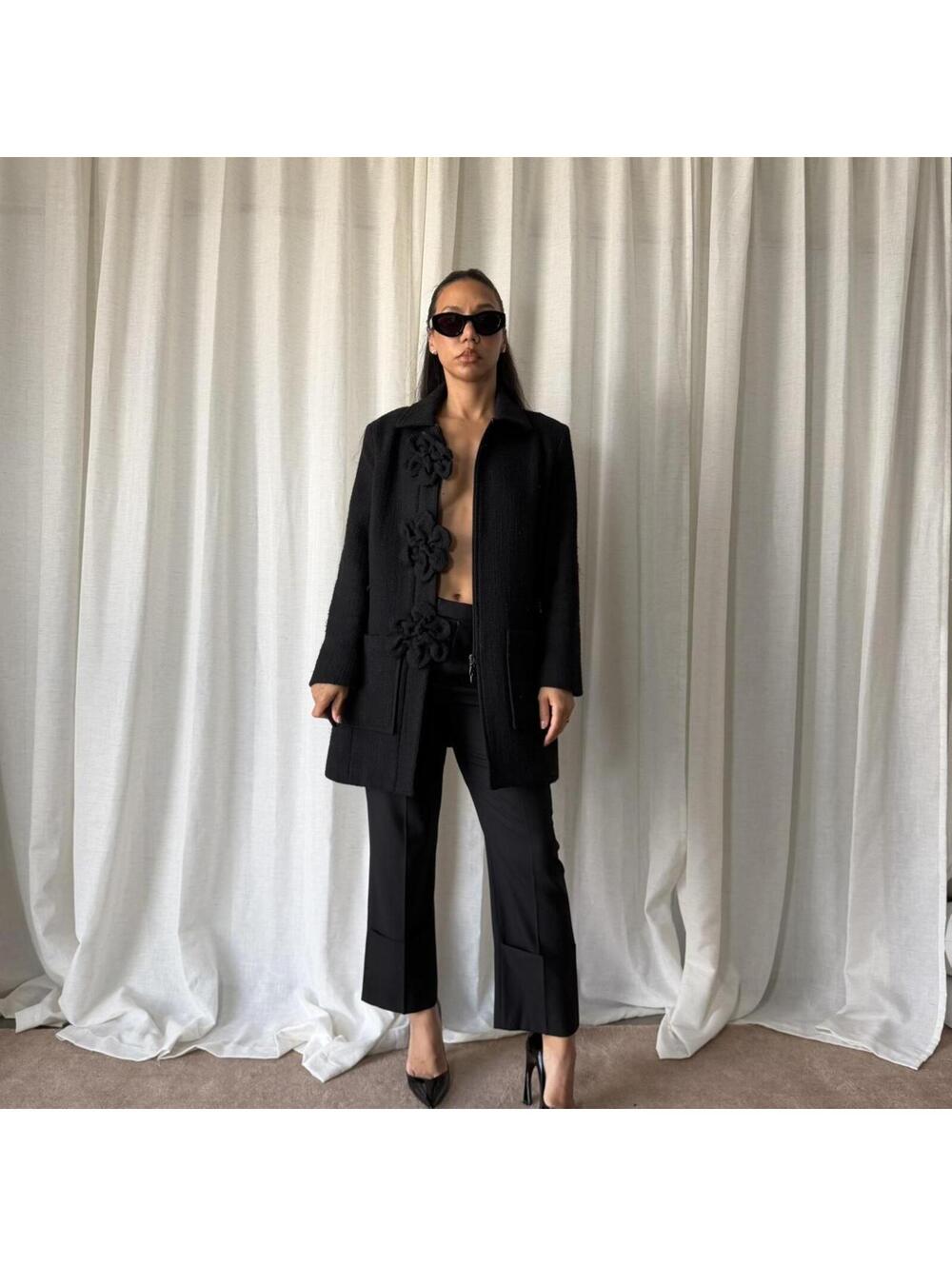 Anne Fontaine Women's Black Coat